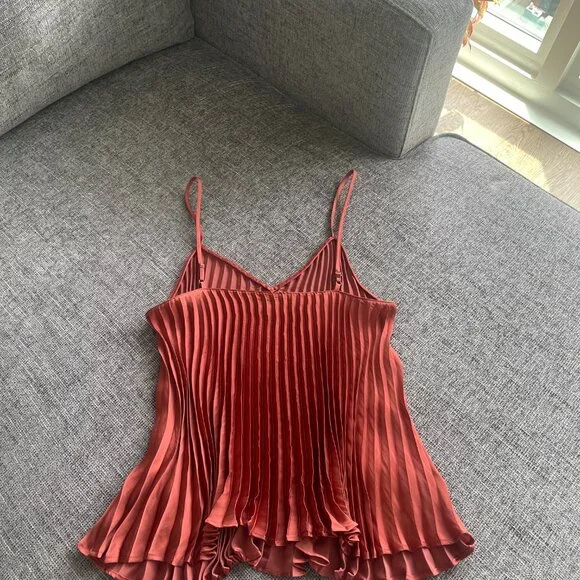 Orange Banana Republic Pleated Top - Picture 3 of 7